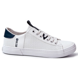 Baskets en cuir pour hommes Big Star JJ174226 Blanc