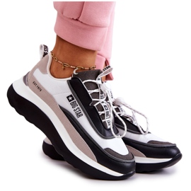 Chaussures de Sport Baskets Big Star JJ274998 Blanc et Noir beige gris