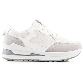 TRENDI Baskets élégantes sur la plate-forme blanc