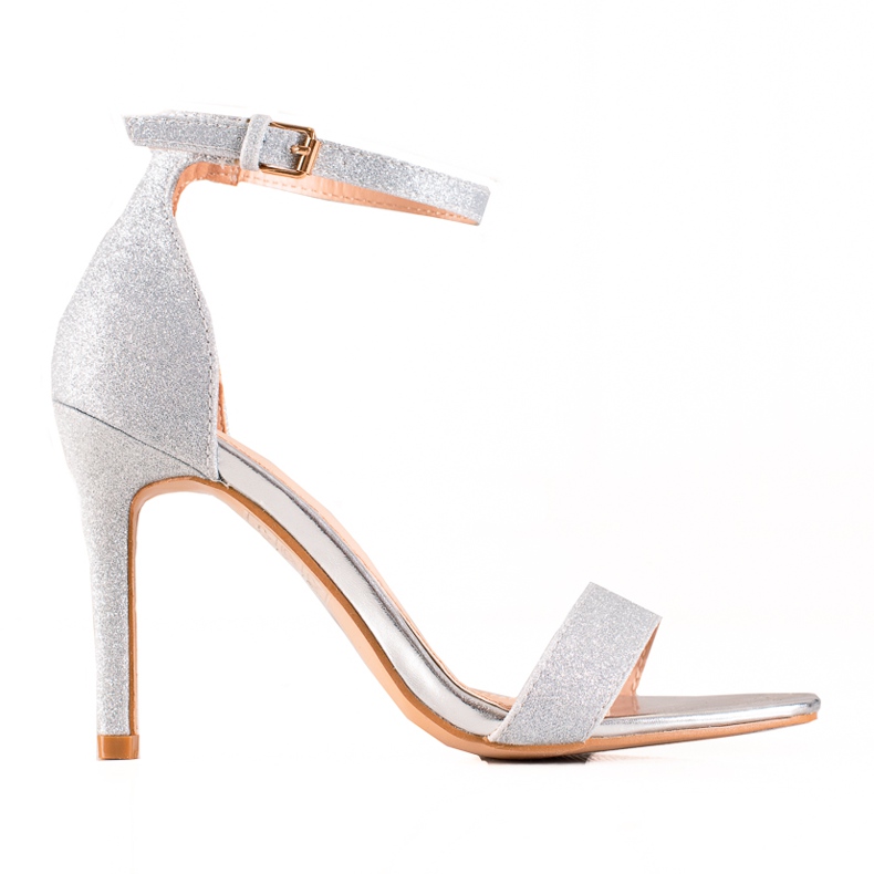 Escarpins argentés à paillettes VINCEZA gris