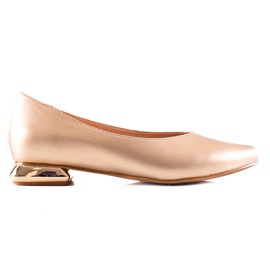 W. Potocki Escarpins à talon décoratif Potocki doré