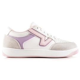 TRENDI Baskets de sport à la mode blanche multicolore