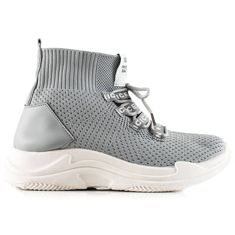 TRENDI Baskets grises avec une chaussette