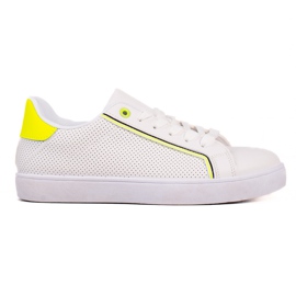 TRENDI Chaussures décontractées avec empiècement néon blanc