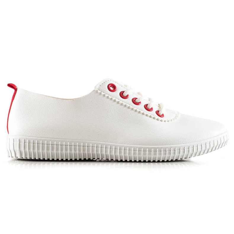 TRENDI Baskets basses avec cuir écologique blanche