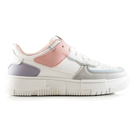 TRENDI Baskets sur la plate-forme blanche multicolore