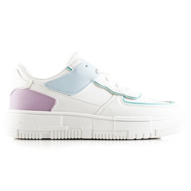 TRENDI Baskets sur la plate-forme blanc multicolore
