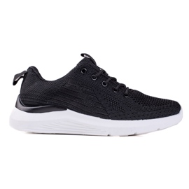 TRENDI Chaussures de sport à lacets noires