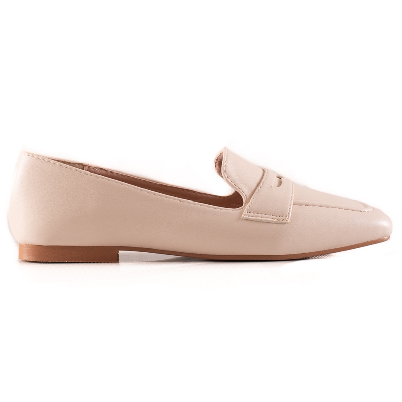 Balada Mocassins classiques avec cuir écologique beige