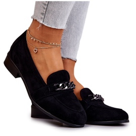 Vinceza Mocassins en daim noir Yasmin