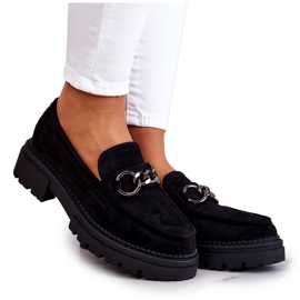 Mocassins en daim pour femmes La.Fi Black Willows le noir