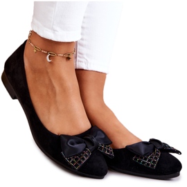 PE1 Ballerine classique noire à nœud Grayson le noir