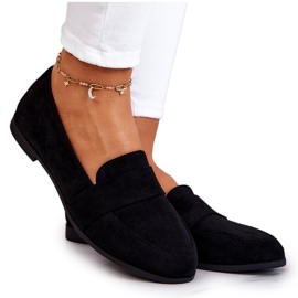 PE1 Jayden Mocassins En Daim Noir Avec Ceinture le noir