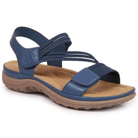 Sandales velcro Rieker W V8873-14 bleu