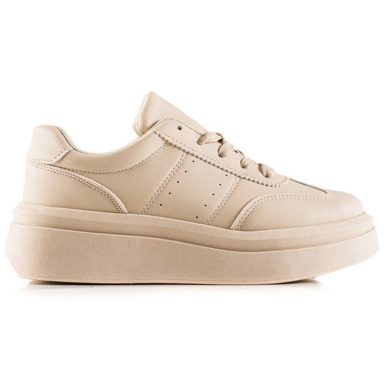TRENDI Baskets beiges confortables