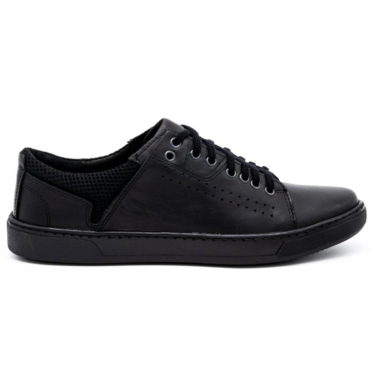 Olivier Chaussures décontractées en cuir pour hommes 933MP noir le noir