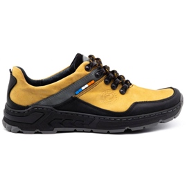 Olivier Chaussures trekking homme cuir 292GT jaune