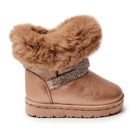 Bottes De Neige Pour Enfants Avec Cubic Zirconia Golden Hollee d'or d'or