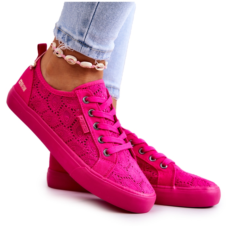 Baskets Ajourées Big Star JJ274060 Rose