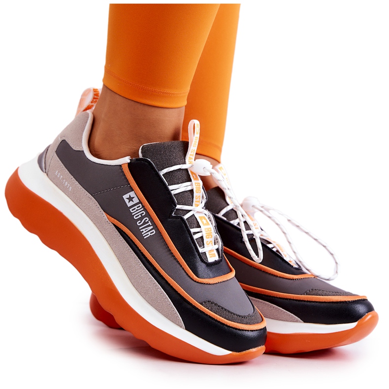 Chaussures de sport Baskets Big Star JJ274996 Gris-Orange