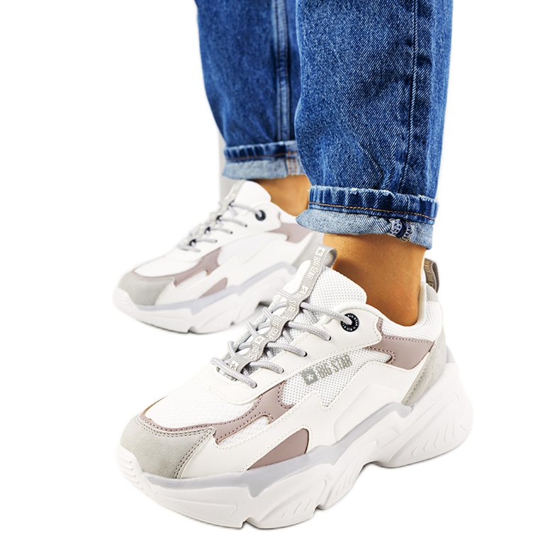 Baskets blanches Big Star HH274255 beige