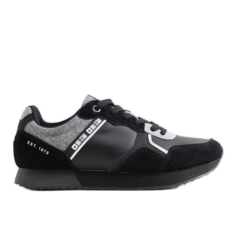 Baskets noires pour hommes Big Star JJ174145 le noir