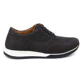 Olivier Chaussures casual cuir homme 902KNT nubuck noir