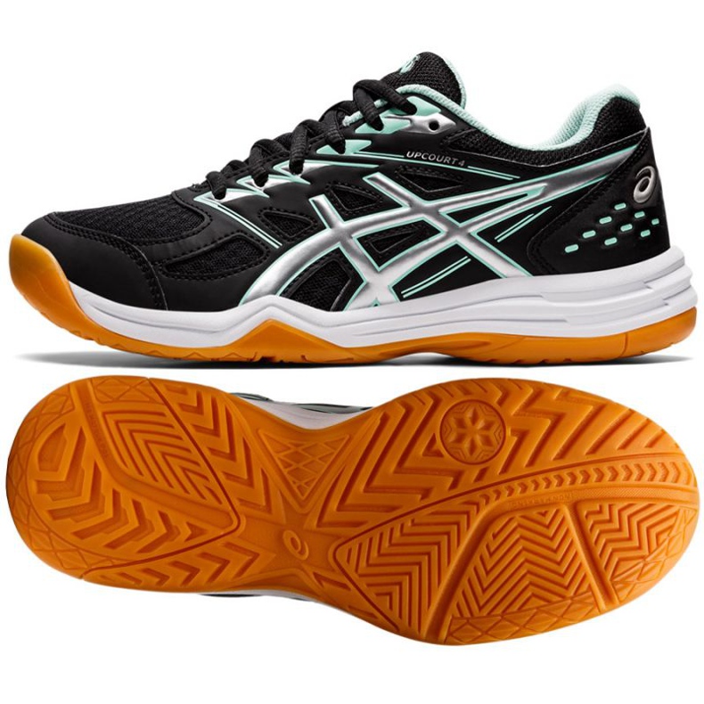 Asics Upcourt 4 W 1072A055 013 chaussures de volley-ball le noir le noir Asics Upcourt 4 W 1072A055 013 chaussures de volley-ball le noir le noir