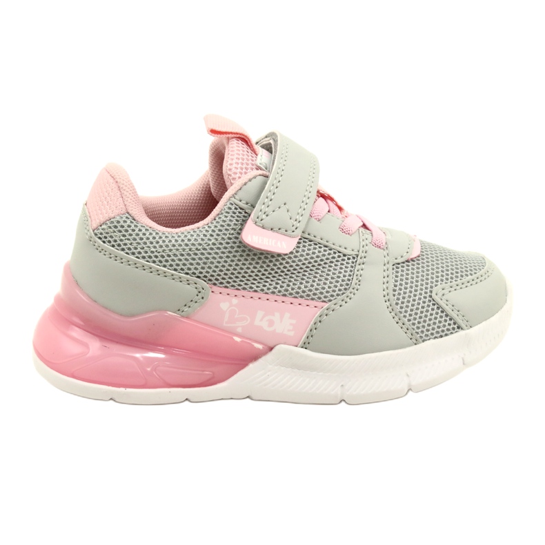 Sport fille American Club ES72/22, gris et rose