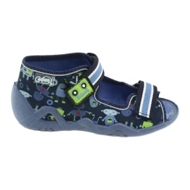 Befado chaussons enfants avec Velcro 250P097 bleu marine