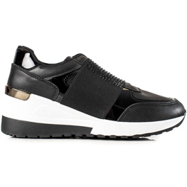 Weide Baskets à enfiler avec cristaux le noir