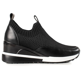 Baskets textiles sur le coin VINCEZA noir