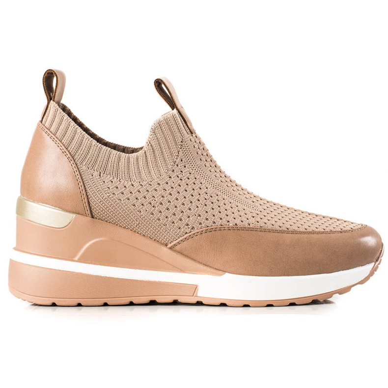 Textile Snakers sur le coin VINCEZA beige Textile Snakers sur le coin VINCEZA beige