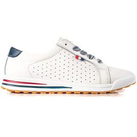 Filippo Baskets en cuir classiques blanche