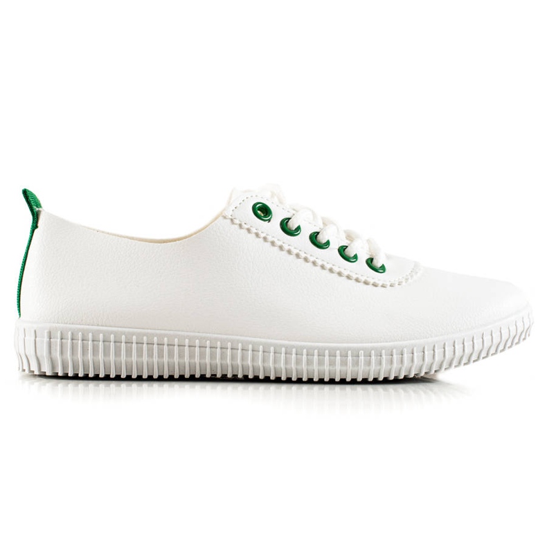 TRENDI Baskets basses avec cuir écologique blanche TRENDI Baskets basses avec cuir écologique blanche