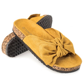 Tongs Vinceza confortables et décontractées jaune