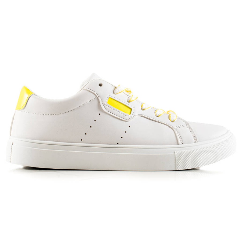 TRENDI Chaussures de sport blanches avec cuir écologique