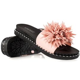 VINCEZA Chaussons fleuris rose VINCEZA Chaussons fleuris rose