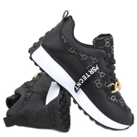 Baskets avec chaîne Elena Noir