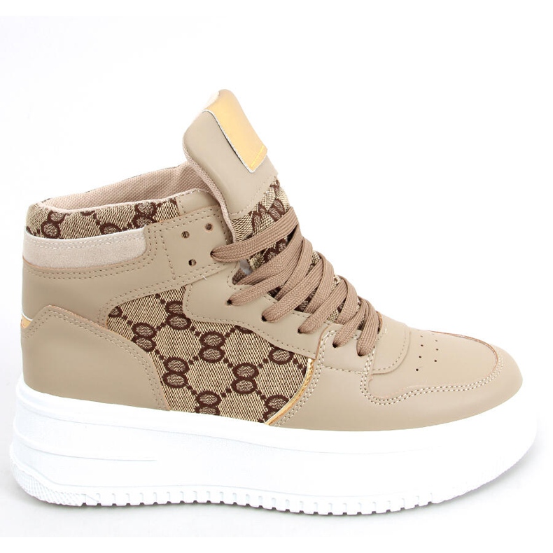 Baskets montantes Axel Kaki beige brun