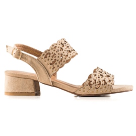 Sandales VINCEZA avec zircons cubiques beige Sandales VINCEZA avec zircons cubiques beige