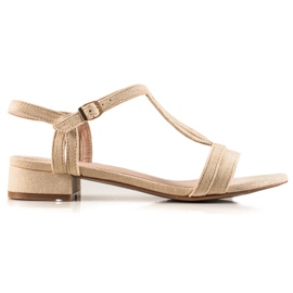 Sandales classiques VINCEZA en daim beige