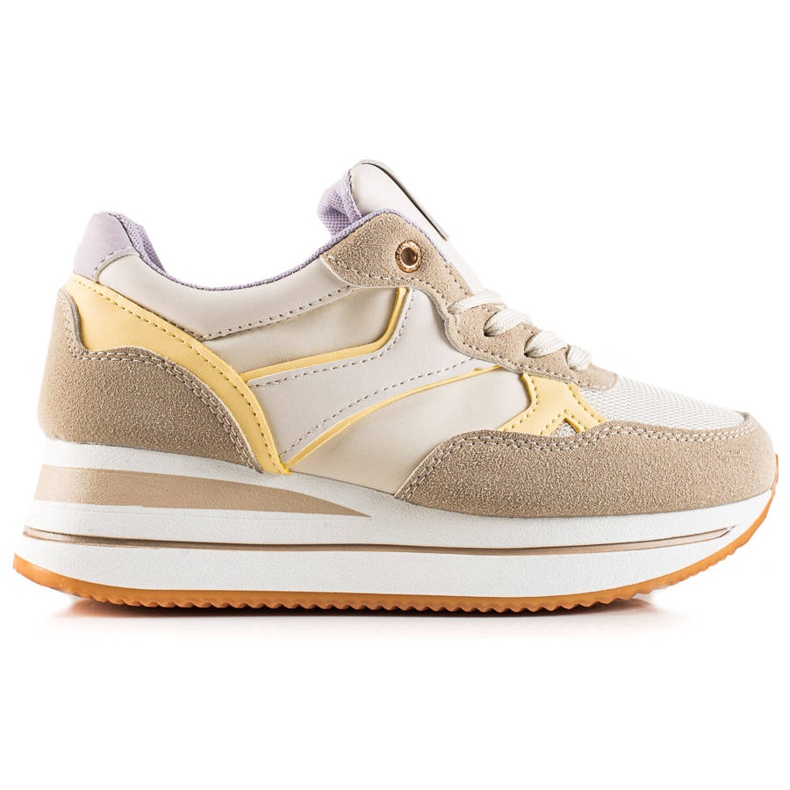 TRENDI Sneaks colorés sur la plate-forme beige TRENDI Sneaks colorés sur la plate-forme beige