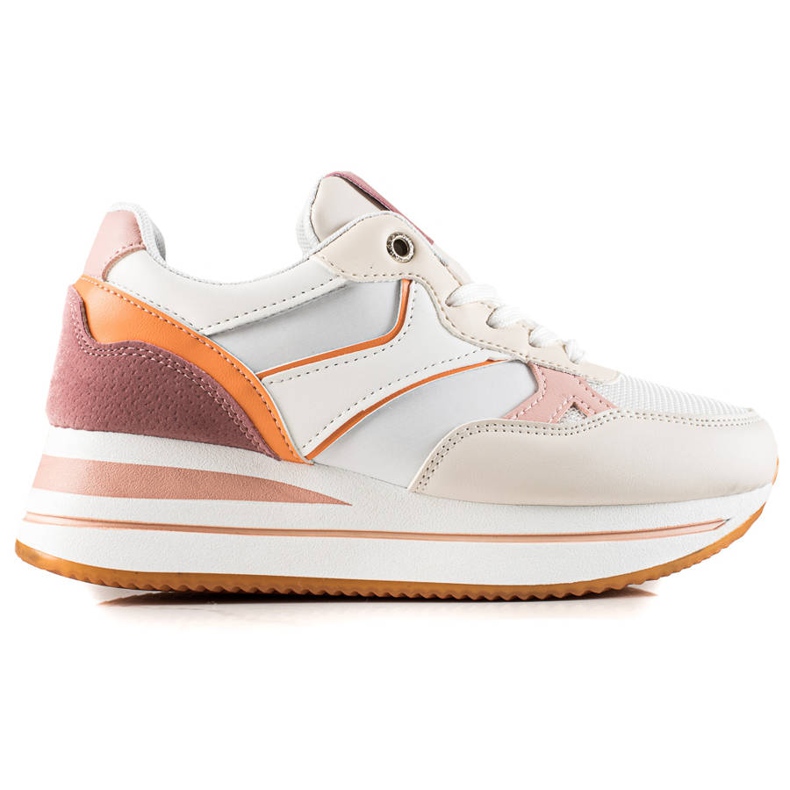 TRENDI Sneaks colorés sur la plate-forme blanc multicolore