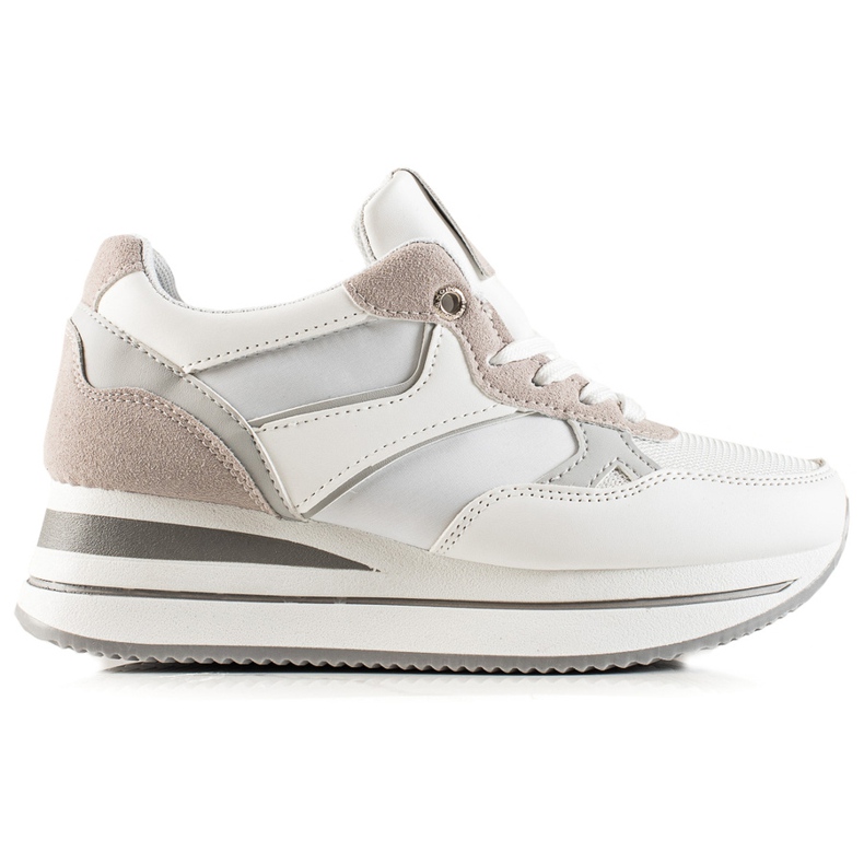 TRENDI Grey se faufile sur la plate-forme blanche gris