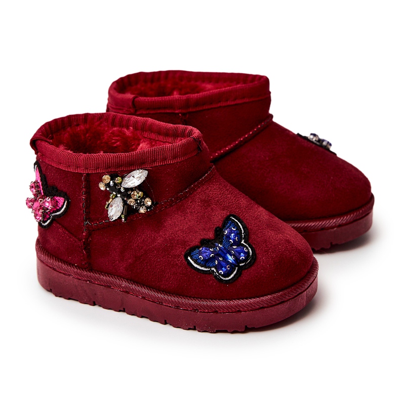 FR1 Bottes de Neige Enfant Bordeaux Laila rouge