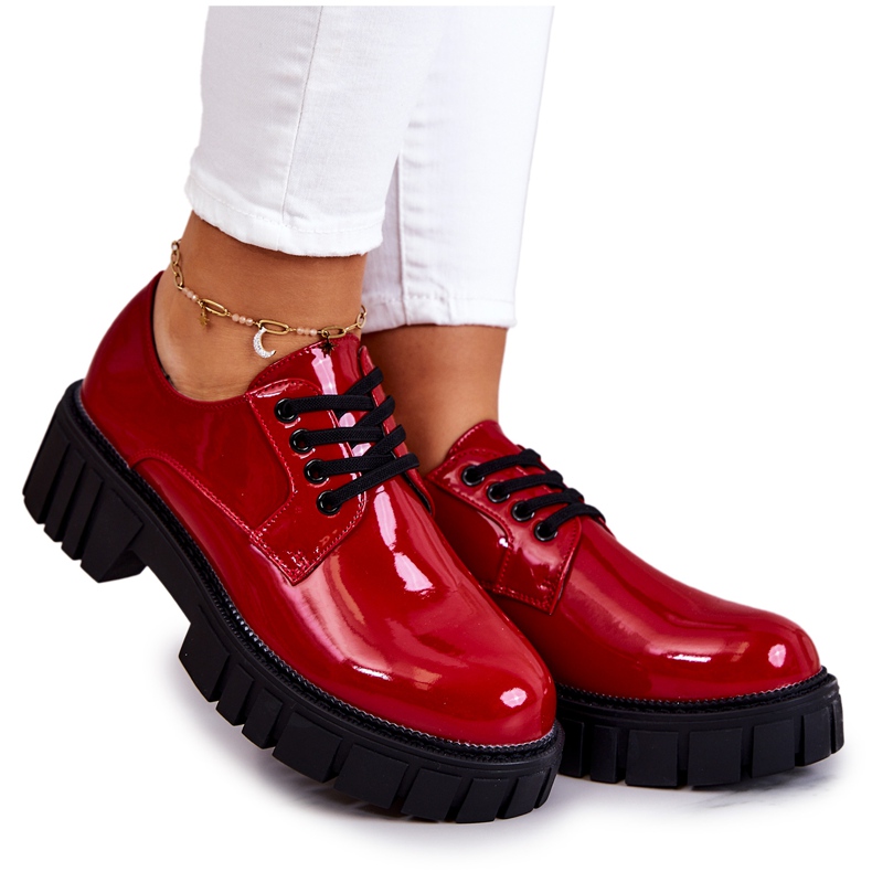 Chaussures laquées à la mode La.Fi Red Hallie rouge