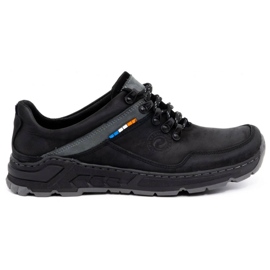 Olivier Chaussures trekking cuir homme 292GT noir