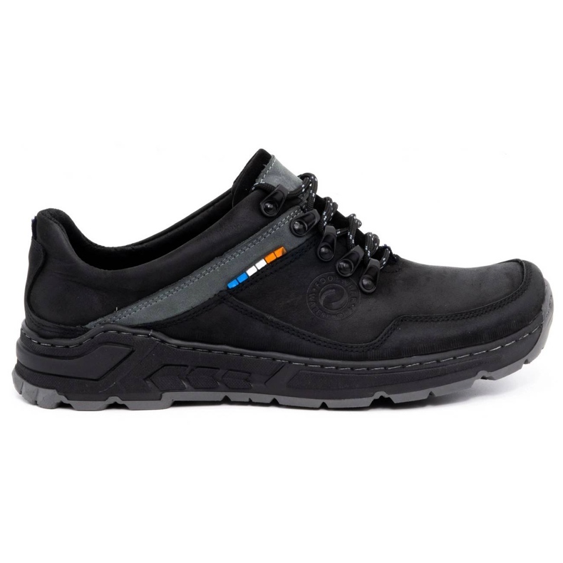 Olivier Chaussures trekking cuir homme 292GT noir le noir