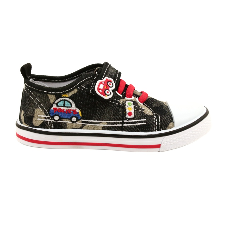 American Club Baskets américaines chaussures pour enfants insert en cuir TEN54 / 22 Moro beige le noir